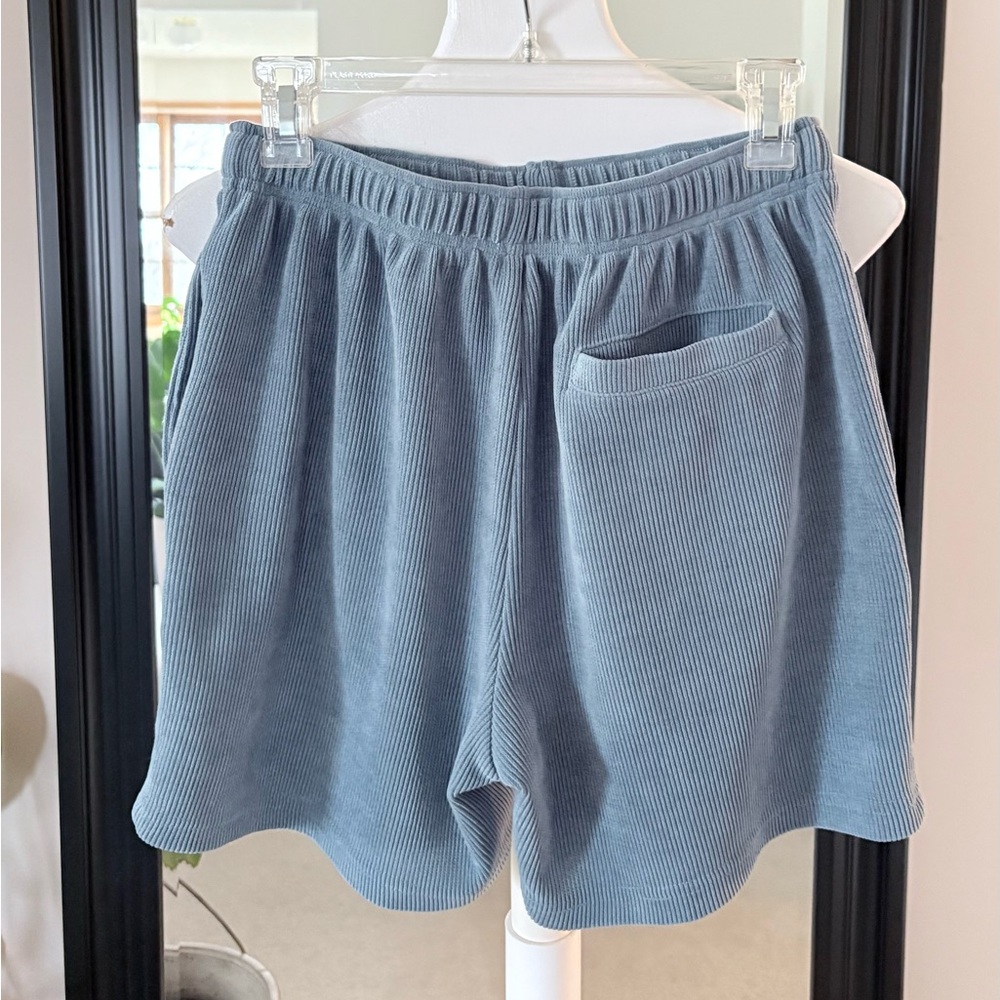 NEGATIVE SPACE Blue Soft Drawstring Shorts - Picture 2 of 3